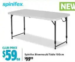 Anaconda Spinifex blowmould table offer