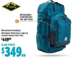 Anaconda Mountain designs designs odyssey legacy travel packs offer