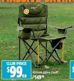 Anaconda Oztrail sierra chair offer