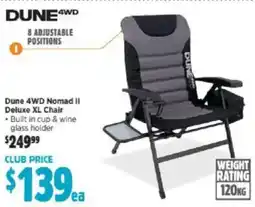Anaconda Dune 4wd nomad ii deluxe xl chair offer