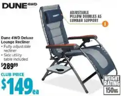 Anaconda Dune 4wd deluxe lounge recliner offer