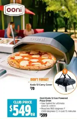 Anaconda Ooni koda 12 gas powered pizza oven offer