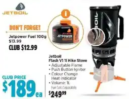 Anaconda Jetboil flash v1 11 hike stove offer
