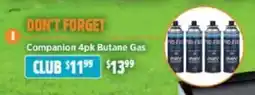 Anaconda Companion 4pk butane gas offer