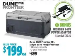 Anaconda Dune 4wd frontier 20l single zone fridge/freezer offer