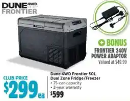 Anaconda Dune 4wd frontier 50l dual zone fridge/freezer offer