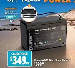 Anaconda Dune 4wd 120ah lithium battery offer