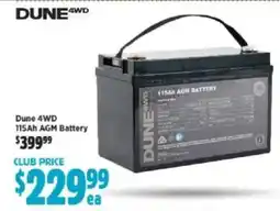 Anaconda Dune 4wd 115ah agm battery offer
