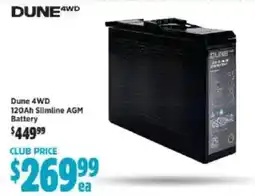 Anaconda Dune 4wd 120ah slimline agm battery offer