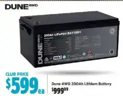 Anaconda Dune 4wd 200ah lithium battery offer