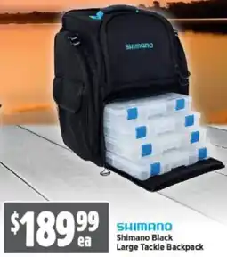 Anaconda Shimano black large tackle backpack offer
