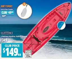 Anaconda Lifetime hydros adult kayak offer