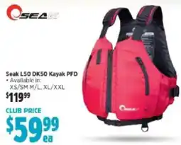 Anaconda Seak l50 dk50 kayak pfd offer
