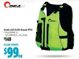 Anaconda Seak l50 sl50 kayak pfd offer