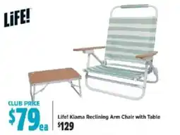 Anaconda Life! kiama reclining arm chair with table offer