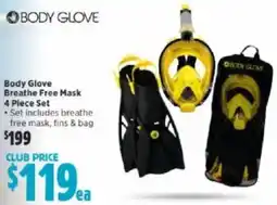 Anaconda Body glove breathe free mask 4 piece set offer
