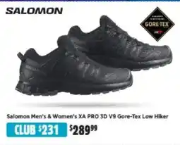 Anaconda Salomon men's & women's xa pro 3d v9 gore-tex low hiker offer