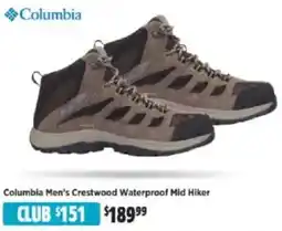 Anaconda Columbia men's crestwood waterproof mid hiker offer