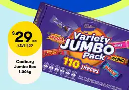 BIG W Cadbury jumbo box offer