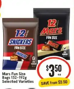 IGA Mars fun size bags selected varieties offer