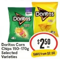 IGA Doritos corn chips selected varieties offer
