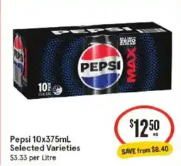 IGA Pepsi selected varieties offer
