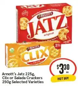 IGA | arnott's jatz 225g, clix or salada crackers selected varieties offer