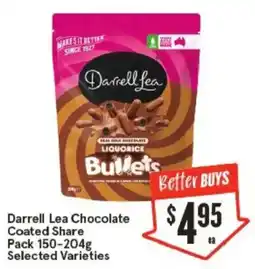 IGA Darrell lea chocolate coated share pack selected varieties offer