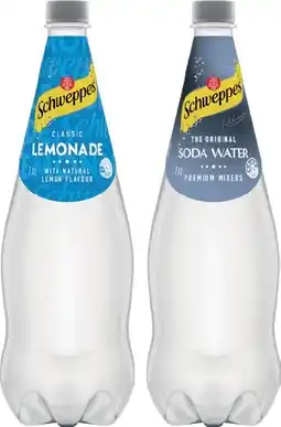 IGA Schweppes Mixers, Soft Drinks or Natural Mineral Water 1.1 Litre Selected Varieties offer