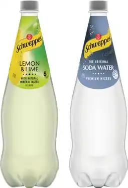 IGA Schweppes Mixers, Natural Mineral Water or Soft Drink 1.1 Litre Selected Varieties offer