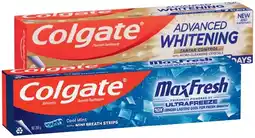 IGA Colgate Advanced Whitening or MaxFresh Cool Mint Toothpaste 120‑200g Selected Varieties offer
