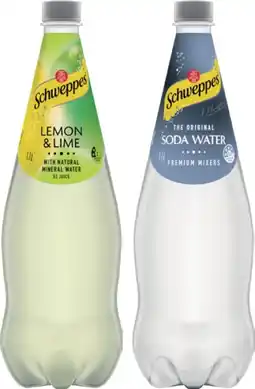 IGA Schweppes Mixers, Natural Mineral Water or Soft Drink 1.1 Litre Selected Varieties1 offer