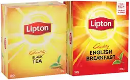 IGA Lipton Black Tea or English Breakfast Tea Bags 100 Pack offer