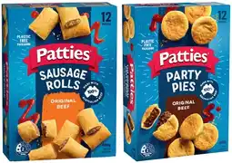 IGA Patties Party Pies, Sausage Rolls or Pasties 12 Pack Selected Varieties offer