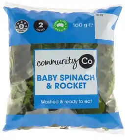 IGA Community Co Baby Spinach & Rocket 100g offer