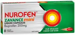IGA Nurofen Zavance Ibuprofen Mini Liquid Capsules 8 Pack offer