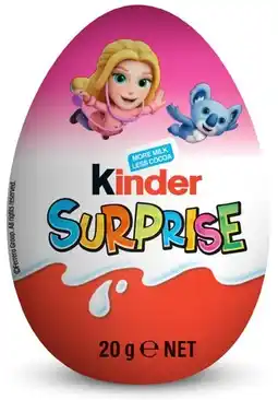 IGA Kinder Surprise Chocolate Egg 20g Selected Varieties offer