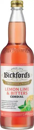 IGA Bickford’s Cordial 750mL Selected Varieties offer