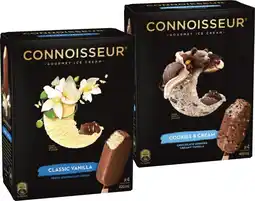 IGA Connoisseur Gourmet Ice Cream 4 Pack or Mini 6 Pack Selected Varieties offer