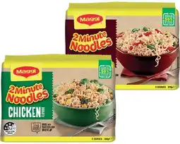 IGA Maggi 2 Minute Noodles or Fusian Mi Goreng Noodles 5 Pack Selected Varieties offer