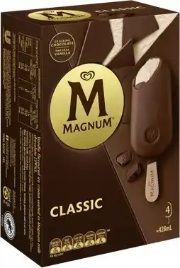 IGA Streets Magnum Ice Creams 4 Pack Selected Varieties offer