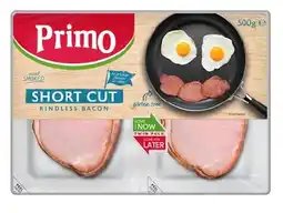 IGA Primo Short Cut or Middle Rindless Bacon Twin Pack 500g offer