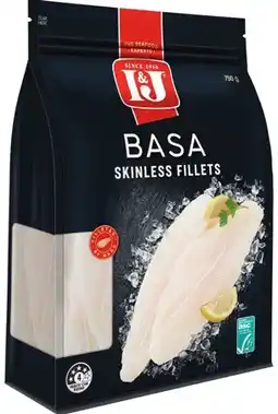 IGA I&J Skinless Basa Fillets 750g offer