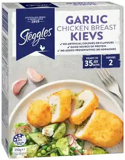 IGA Steggles Garlic Chicken Breast Kievs 350g offer