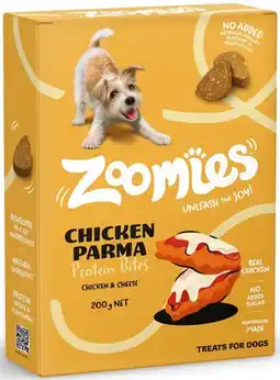 IGA Zoomies Protein Bites Dog Treats 200g Selected Varieties offer