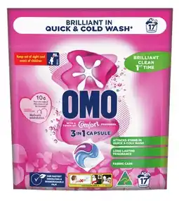 IGA OMO McGrath 3 in 1 Laundry Capsules with Comfort 17 Pack offer