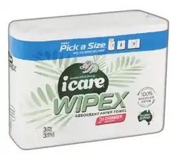 IGA Icare Wipex Pick a Size Paper Towel 3 Pack offer