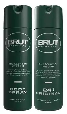 IGA Brut Original 24 Hr Anti‑perspirant or Body Spray 130g offer