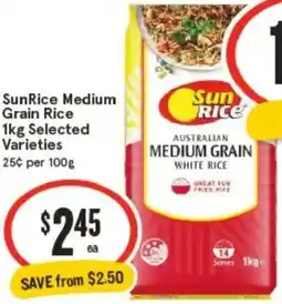 IGA SunRice Medium Grain Rice offer