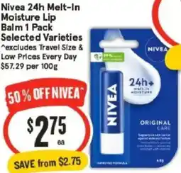 IGA Nivea 24h Melt-In Moisture Lip Balm offer